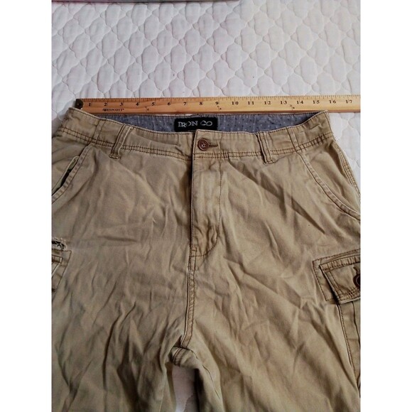Men's Iron Co Dark Khaki  Cargo Shorts Size 32 - Picture 4 of 15